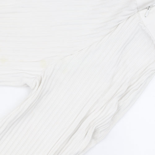 House of London Ivory Wide-Leg Trousers XS