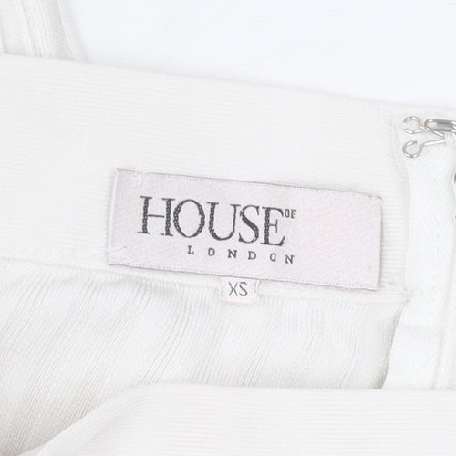 House of London Ivory Wide-Leg Trousers XS