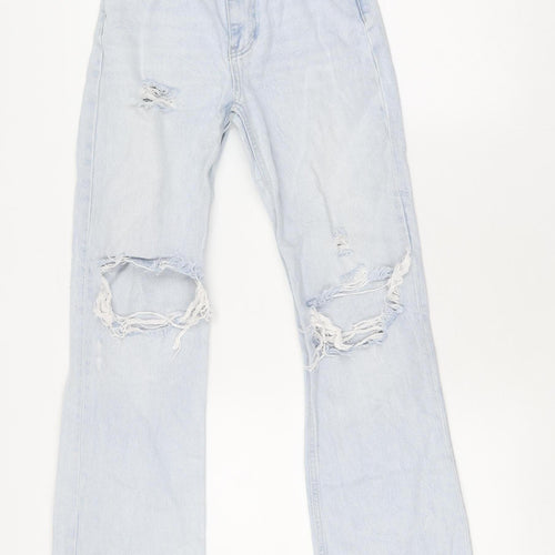 Bershka Women’s Blue Flared Jeans Size 4