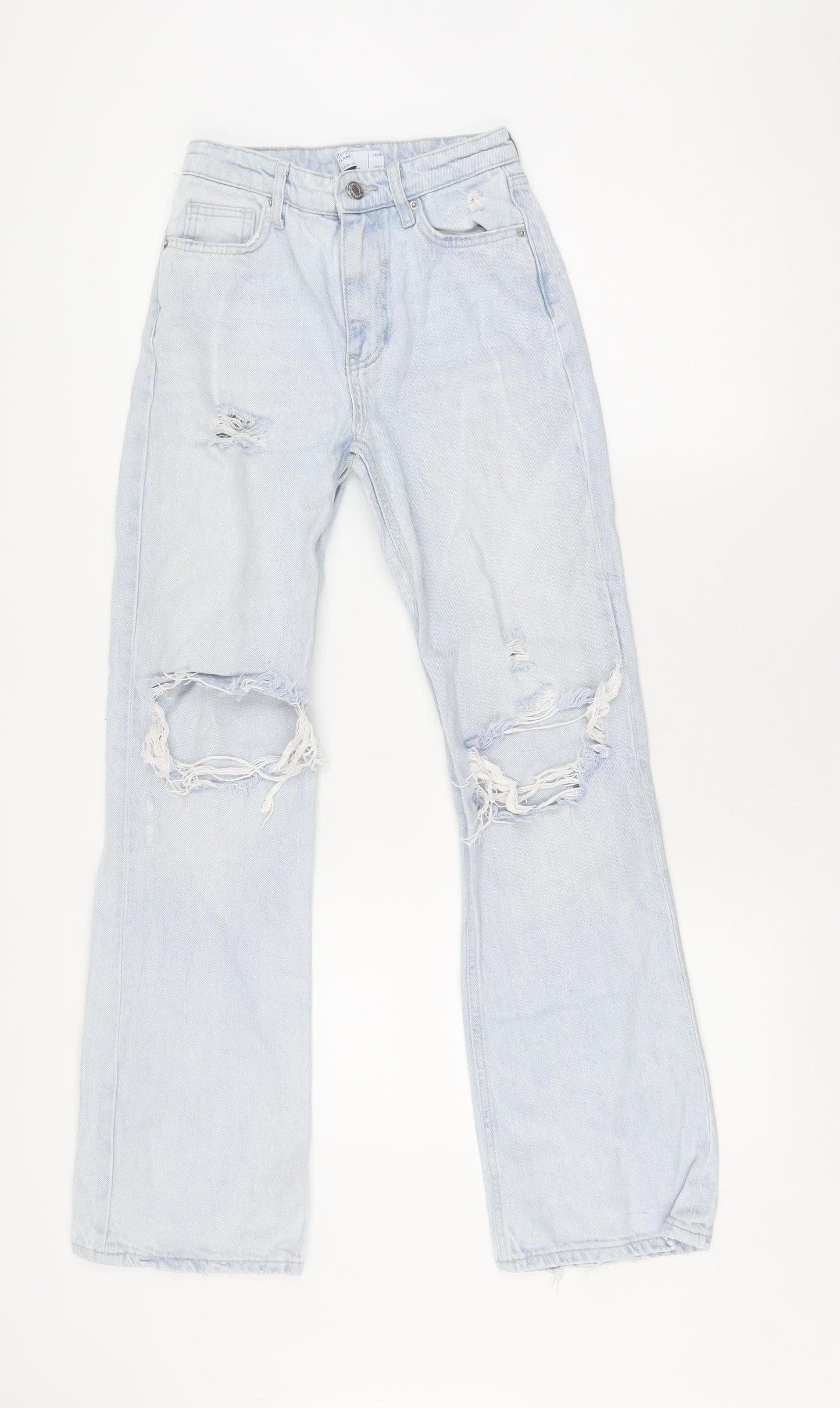 Bershka Women’s Blue Flared Jeans Size 4