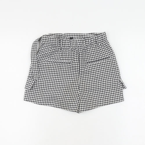 Bershka Women's Skort, Black, Size 6, Houndstooth