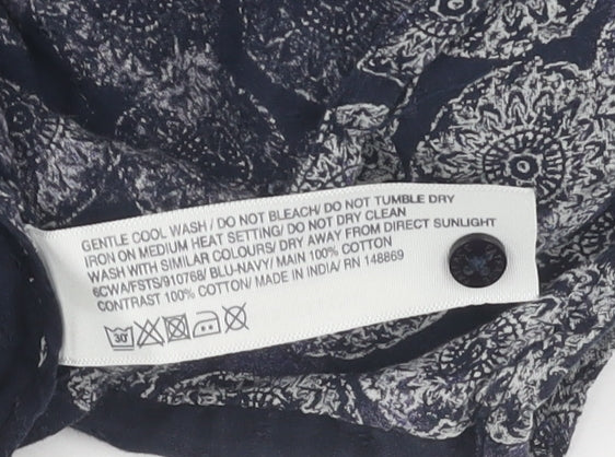 FatFace Women's Blue Geometric Tank Top Size 10