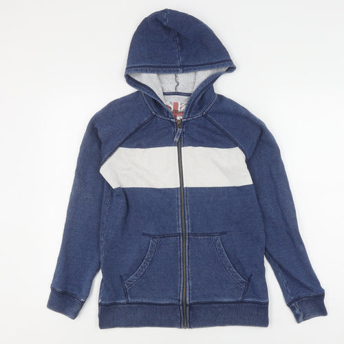 Johnnie B Girls Blue Full Zip Hoodie, 11-12 Years, Colourblock