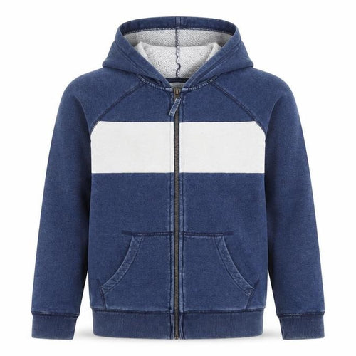 Johnnie B Girls Blue Full Zip Hoodie, 11-12 Years, Colourblock