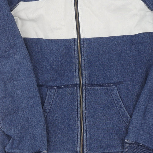 Johnnie B Girls Blue Full Zip Hoodie, 11-12 Years, Colourblock
