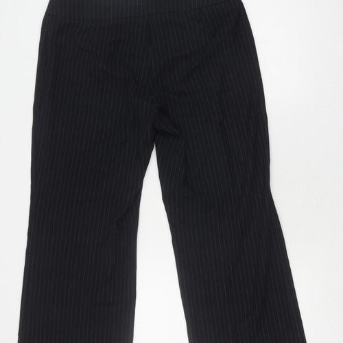 Marks and Spencer Women's Black Striped Trousers Size 16