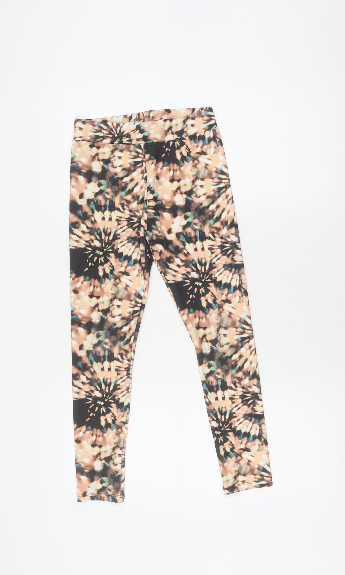 Next Girls Floral Ankle Leggings, Multicoloured, 10 Years