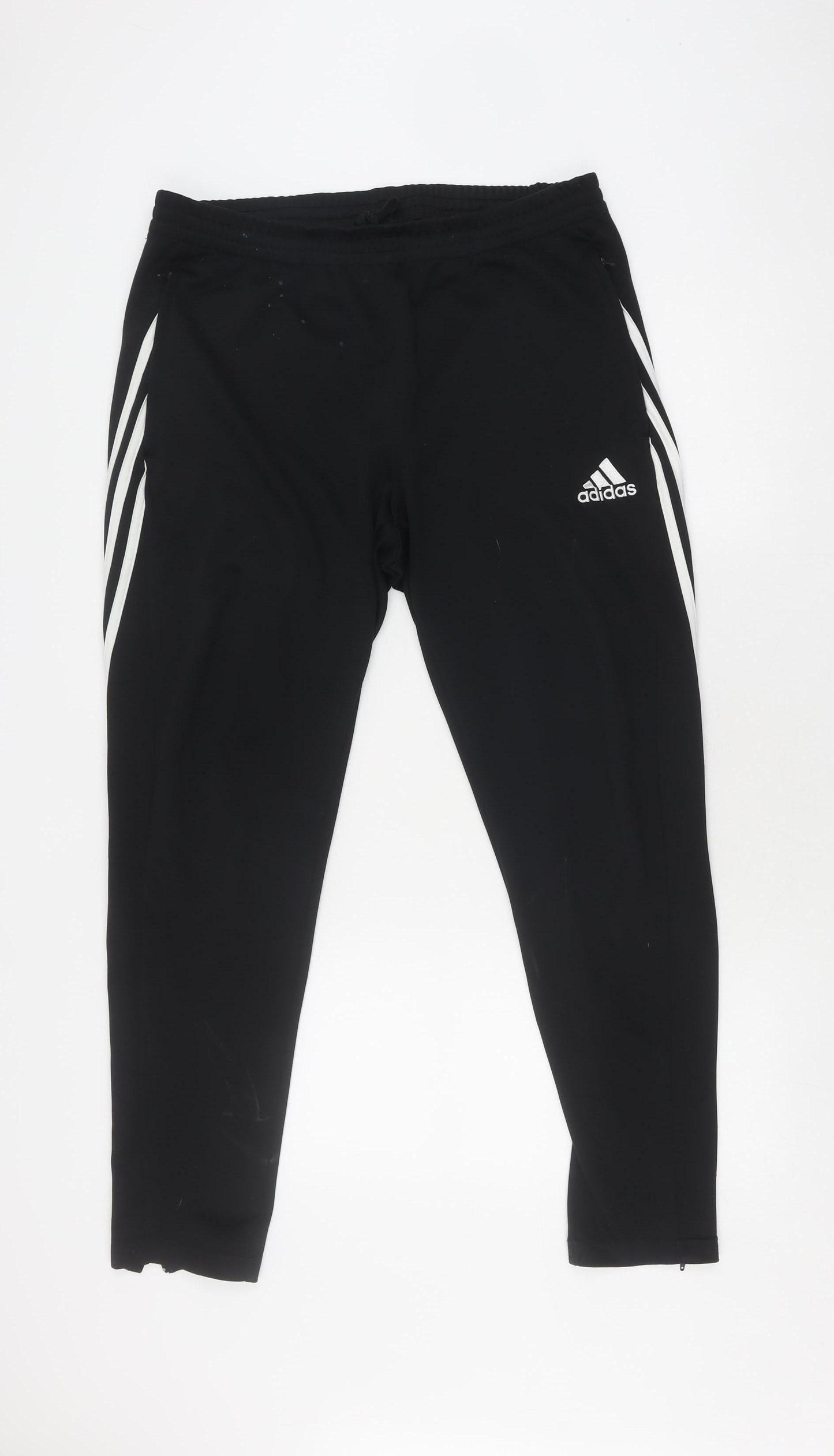 Adidas Men's Black Track Pants, Size L, Slim Fit