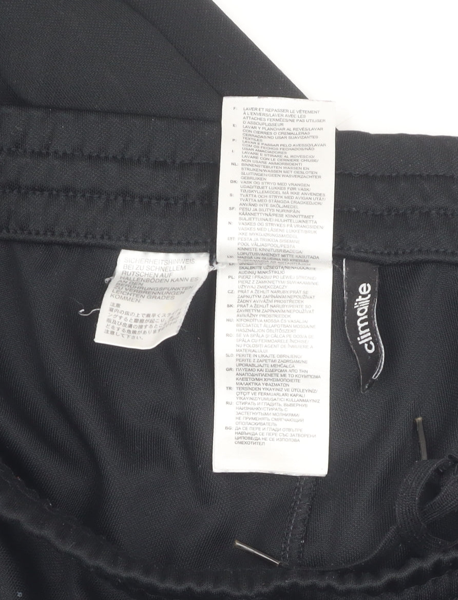 Adidas Men's Black Track Pants, Size L, Slim Fit