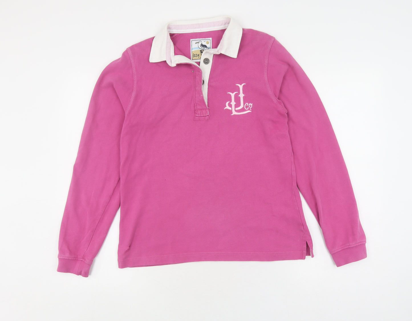 Lazy Jacks Women's Pink Henley Sweatshirt, Size S