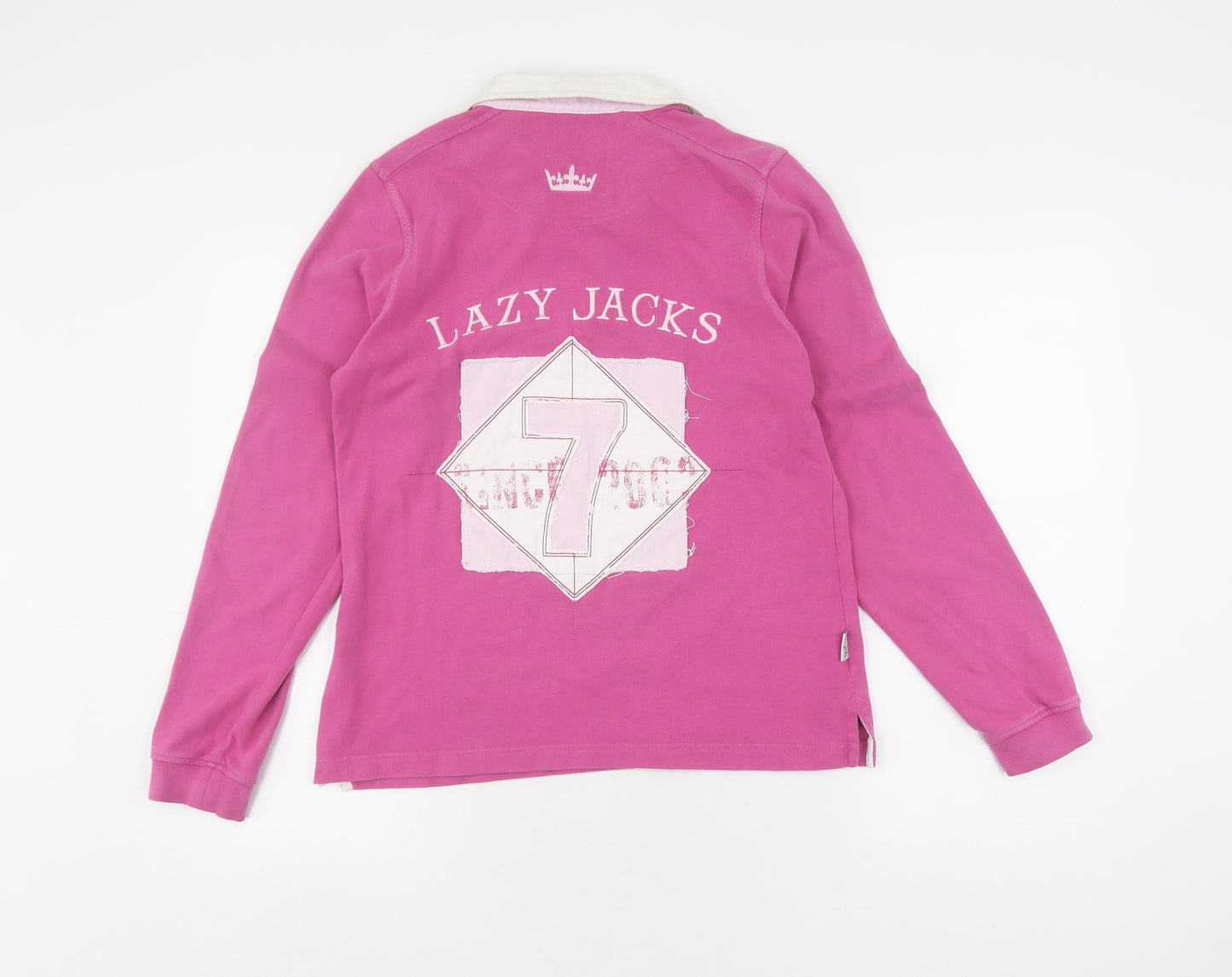Lazy Jacks Women's Pink Henley Sweatshirt, Size S