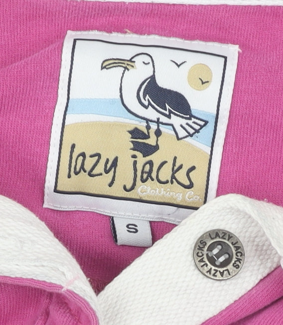 Lazy Jacks Women's Pink Henley Sweatshirt, Size S