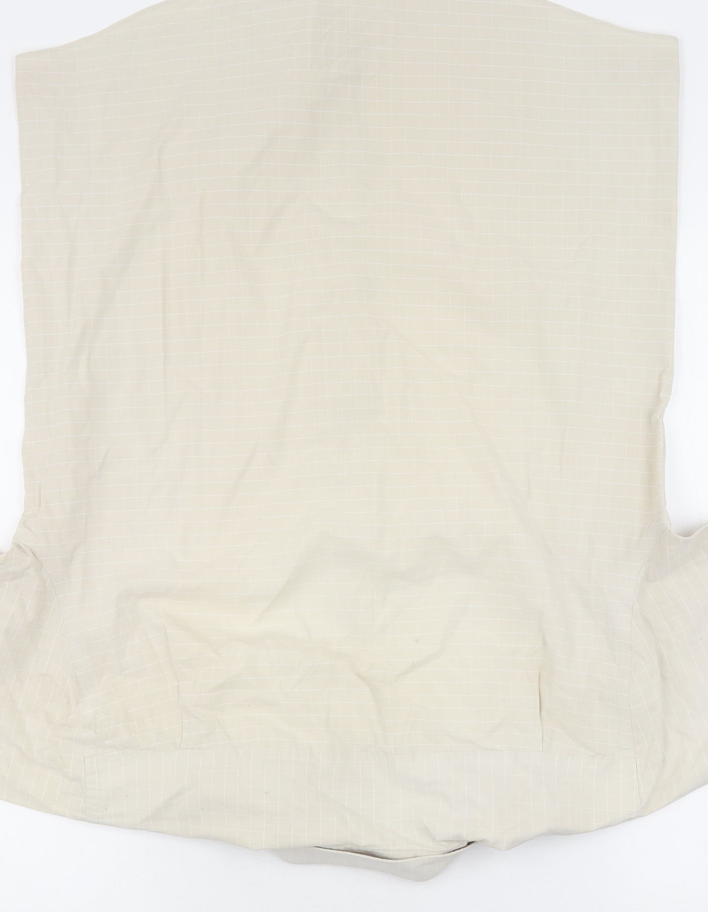 Thomas Nash Men's Beige Check Button-Up Shirt 15.5