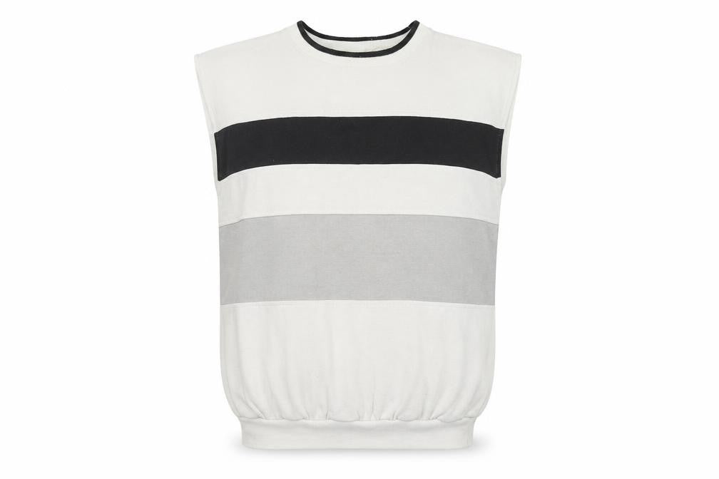 Front view of Aviator Men's Multicoloured Striped Vest M