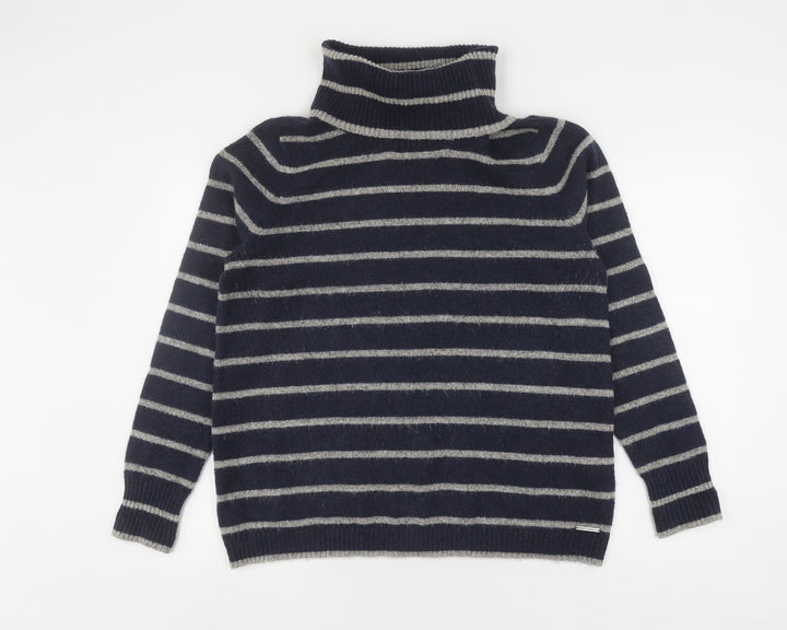 Crew Clothing Co. Women's Blue Roll Neck Pullover Jumper Size 14