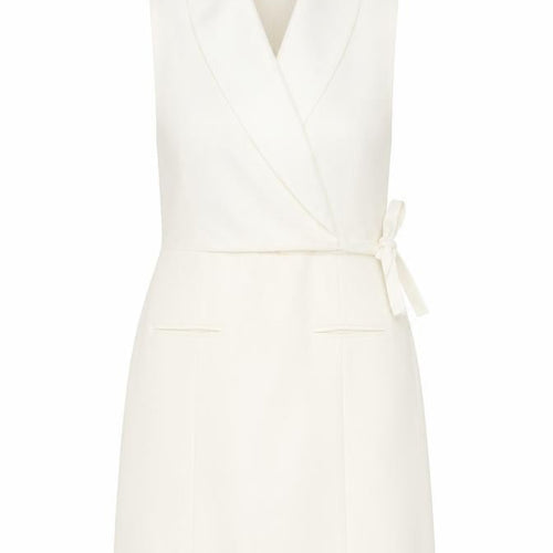 Bershka Women's Ivory Pencil Dress S, Strappy Halter