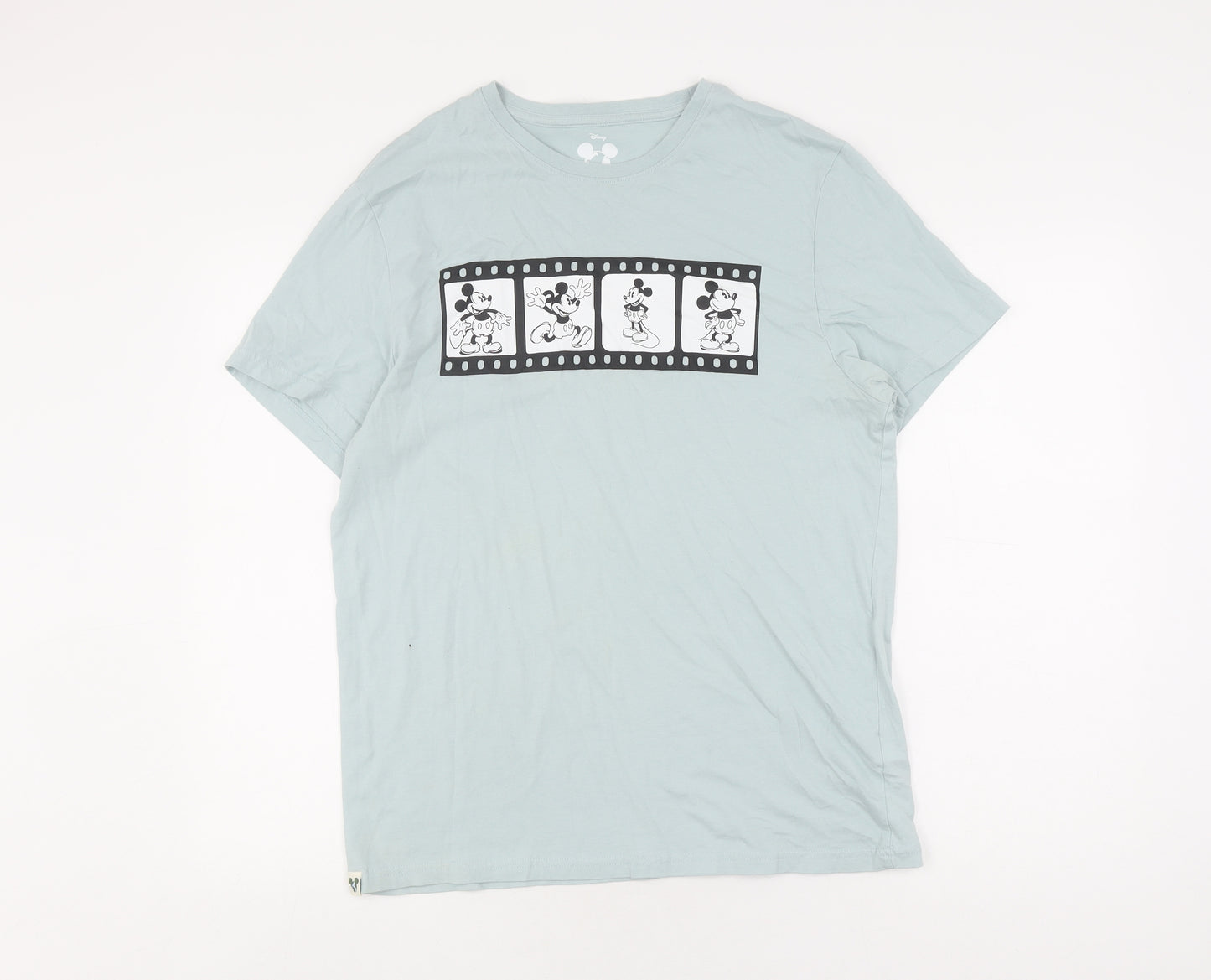 Disney Blue Mickey T-Shirt Unisex Medium Casual