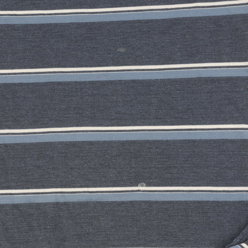 Greygoose Men's Blue Striped Polo, Medium, Casual