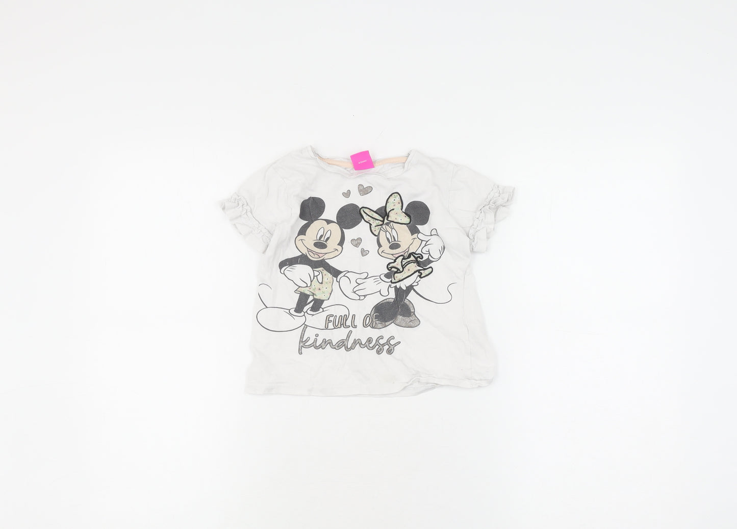 Disney Girls White Minnie Mouse T-Shirt 5-6 Years