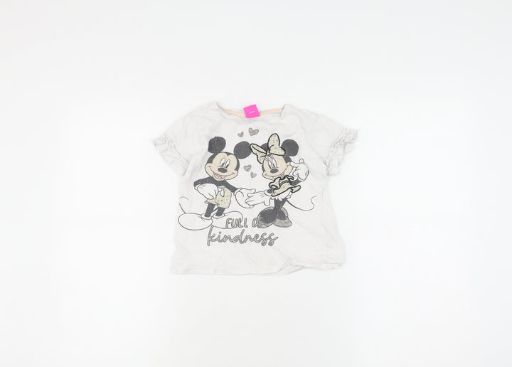 Disney Girls White Minnie Mouse T-Shirt 5-6 Years