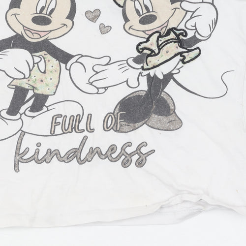 Disney Girls White Minnie Mouse T-Shirt 5-6 Years