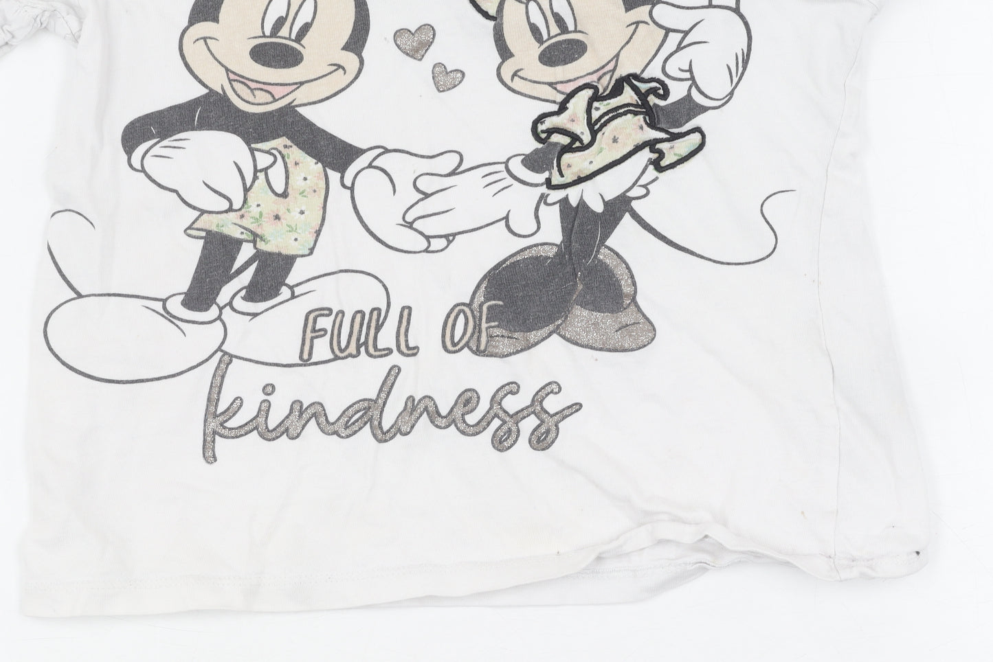 Disney Girls White Minnie Mouse T-Shirt 5-6 Years