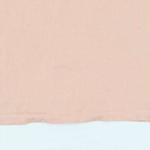 Red Herring Men's Pink Large Henley T-Shirt Short Sleeve