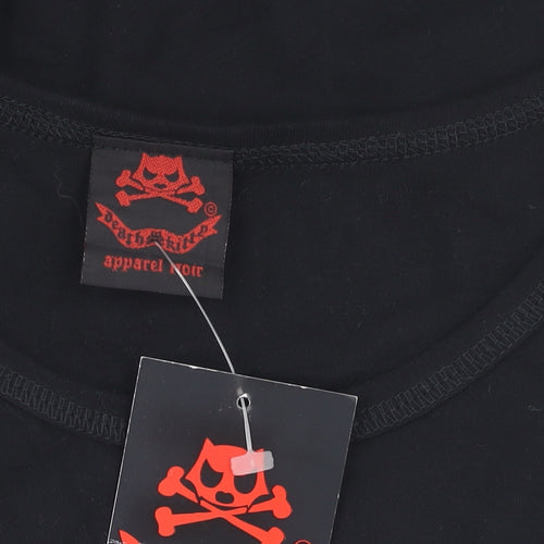 Death Kitty Women's Black Music Tank Size 18