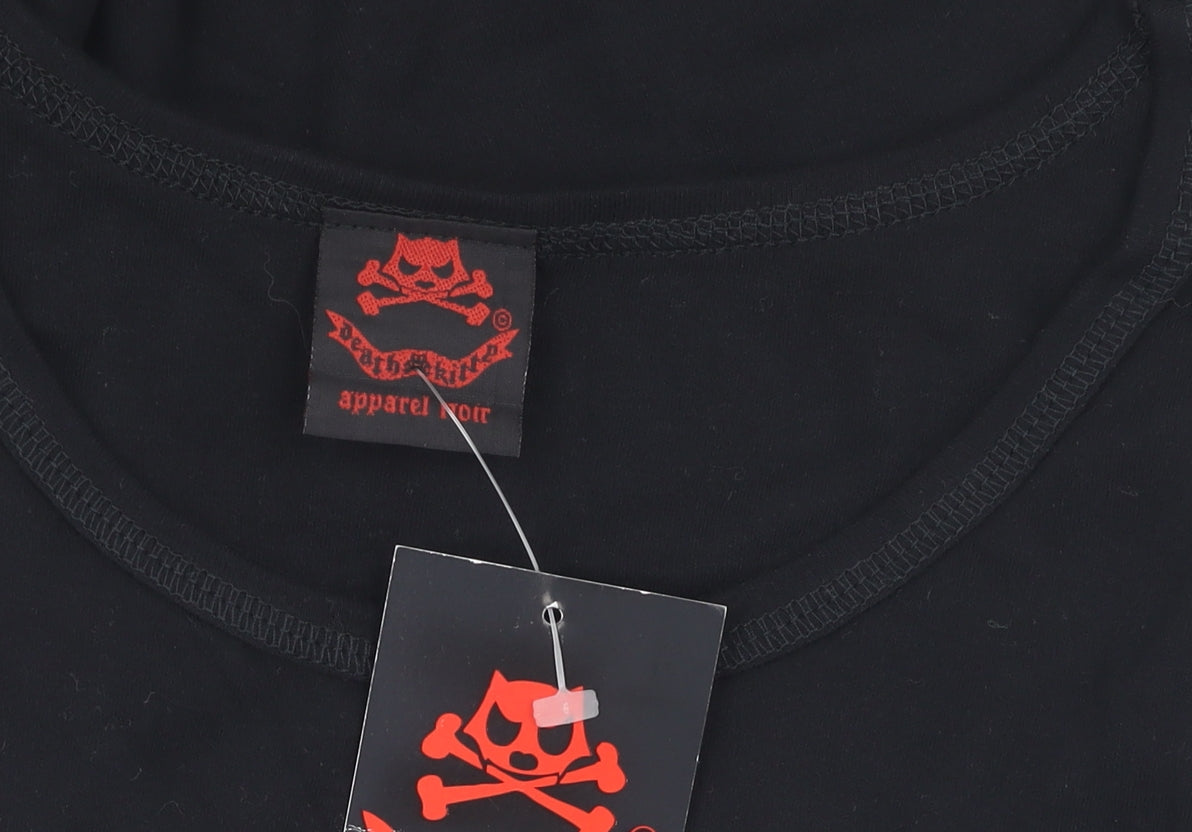 Death Kitty Women's Black Music Tank Size 18