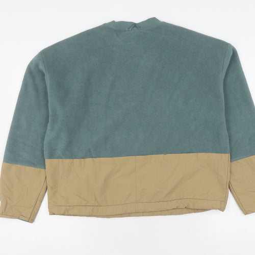H&M Unisex Green Beige Sweatshirt XS Pullover