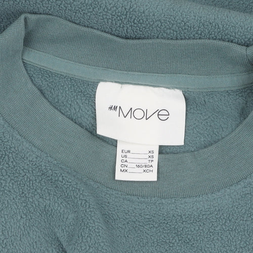 H&M Unisex Green Beige Sweatshirt XS Pullover