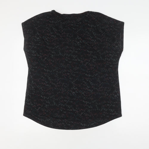 Goodmove Women's Black Crew Neck Relaxed T-Shirt Size 18