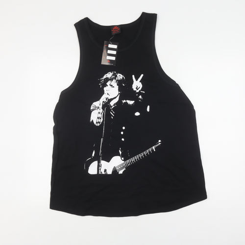 Death Kitty Unisex Black Cotton Tank, Size 18, New