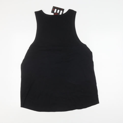 Death Kitty Unisex Black Cotton Tank, Size 18, New