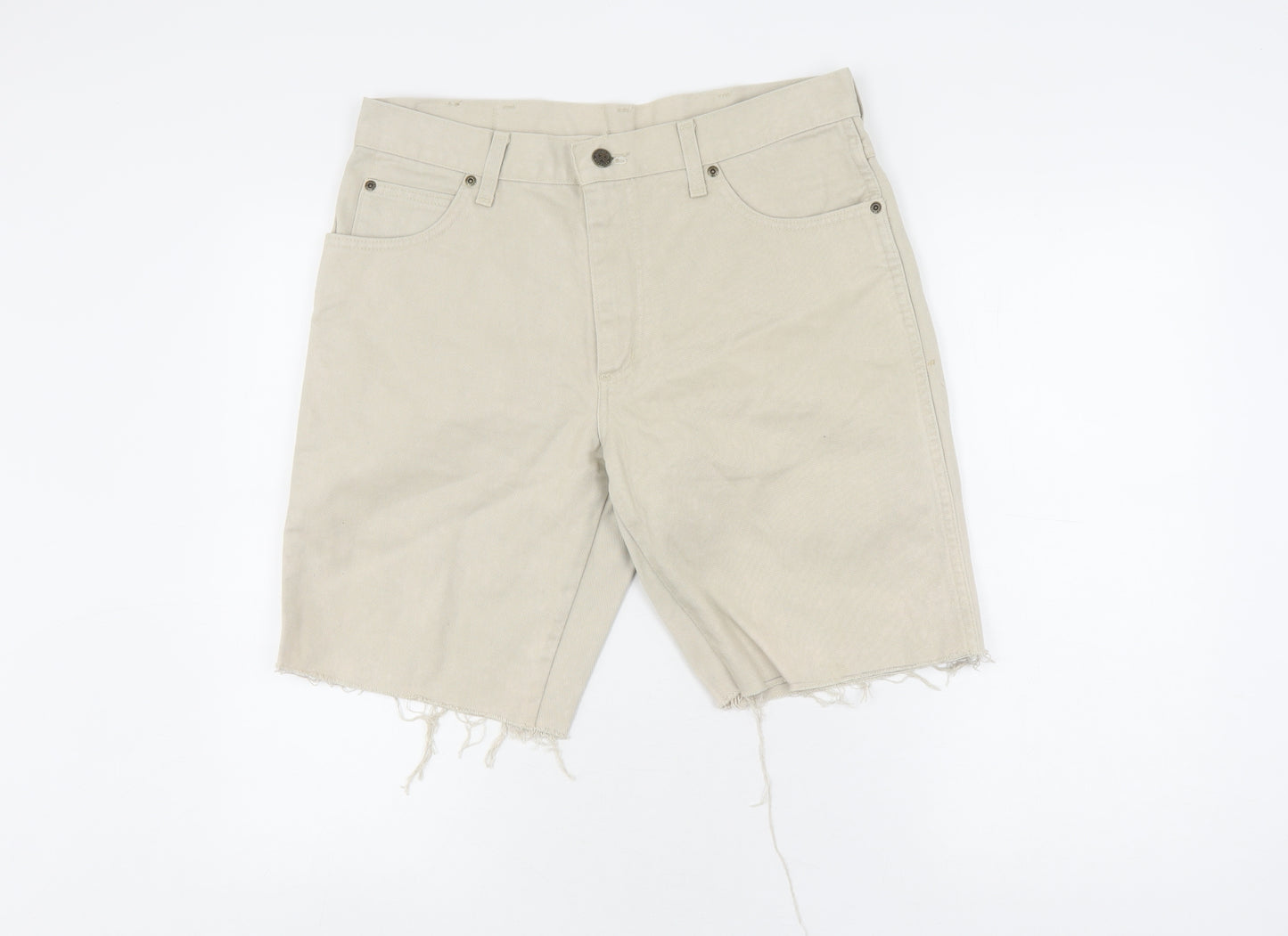 Wrangler Men's Beige Cargo Shorts, Size 34, Regular Fit