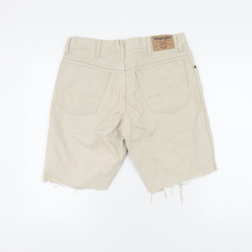 Wrangler Men's Beige Cargo Shorts, Size 34, Regular Fit