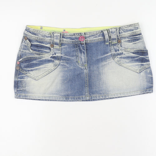 River Island Women's Blue Denim Mini Skirt Size 12
