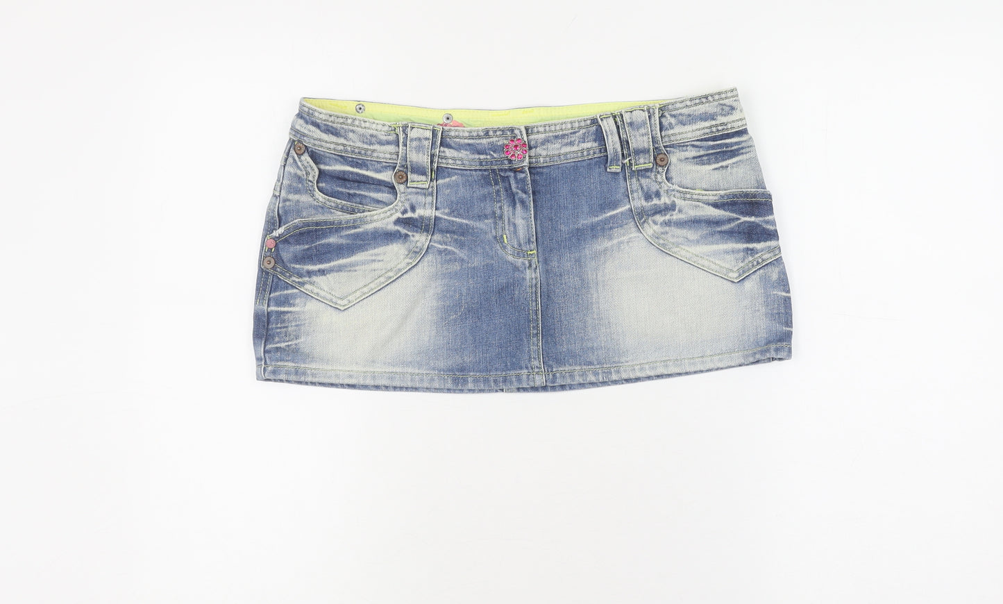 River Island Women's Blue Denim Mini Skirt Size 12