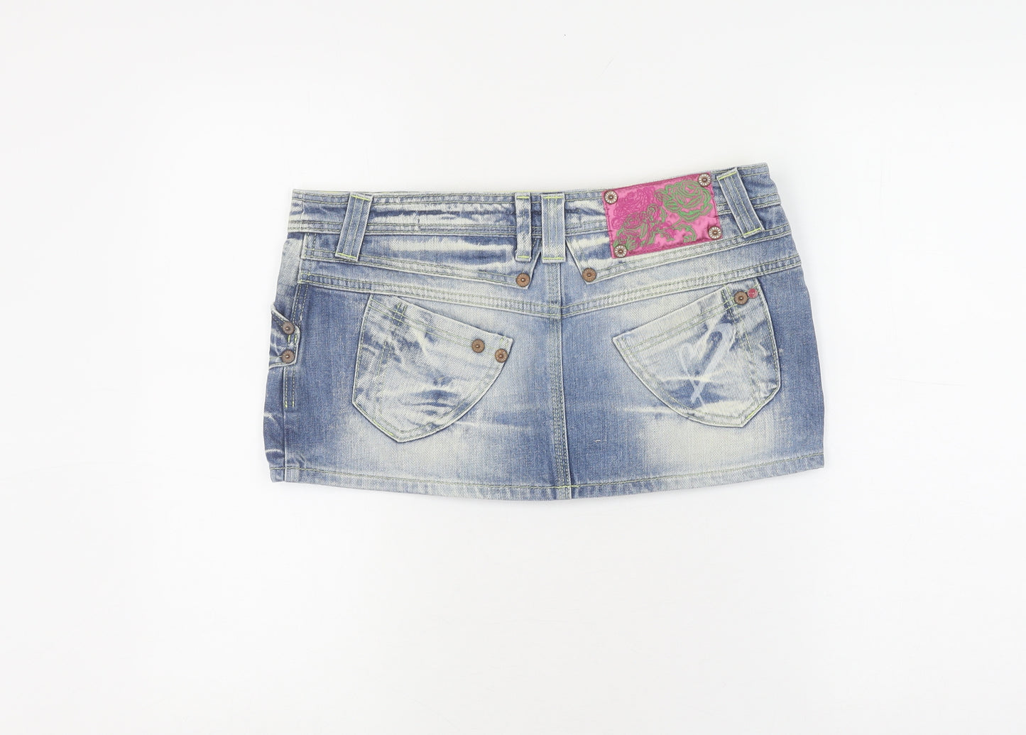 River Island Women's Blue Denim Mini Skirt Size 12