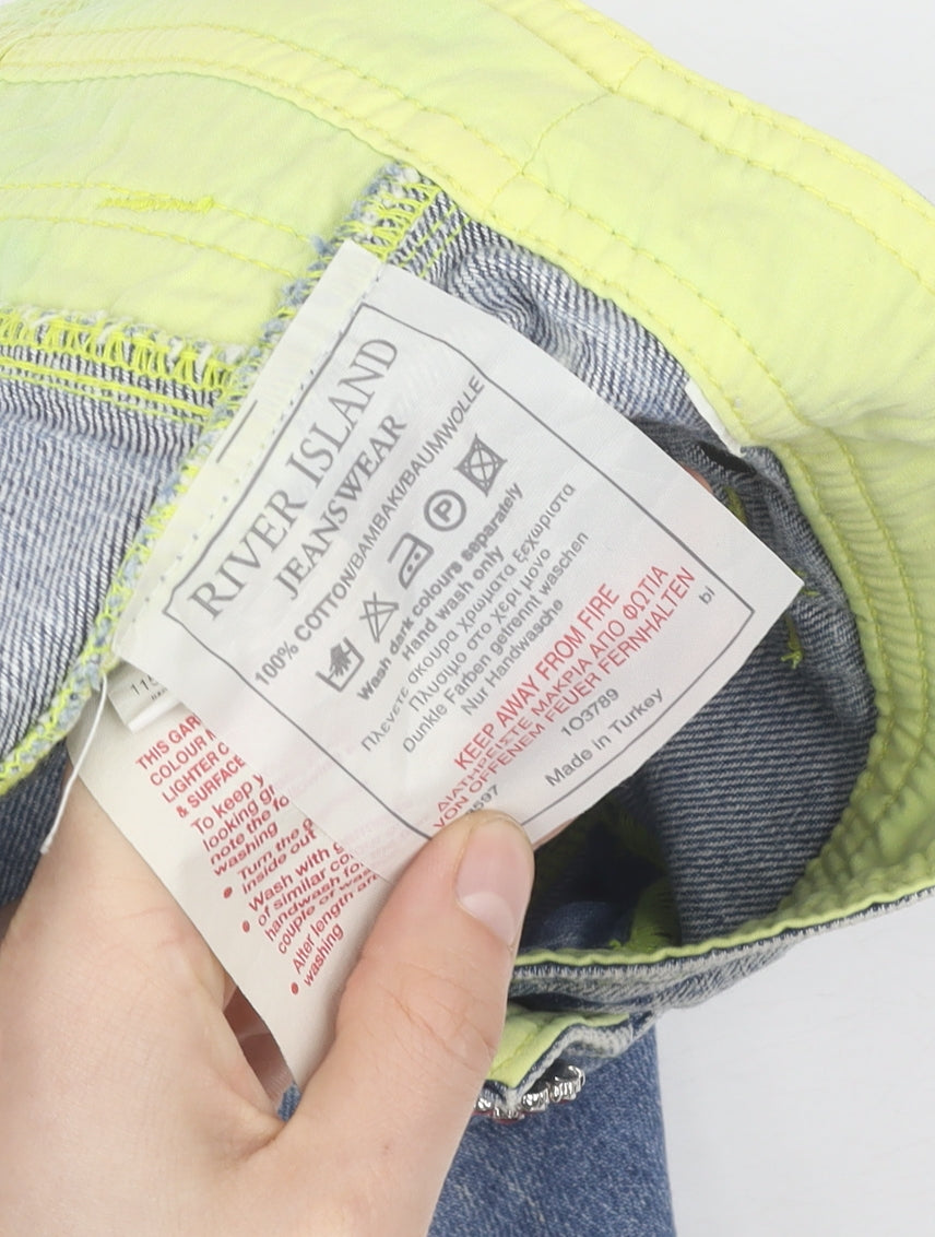 River Island Women's Blue Denim Mini Skirt Size 12