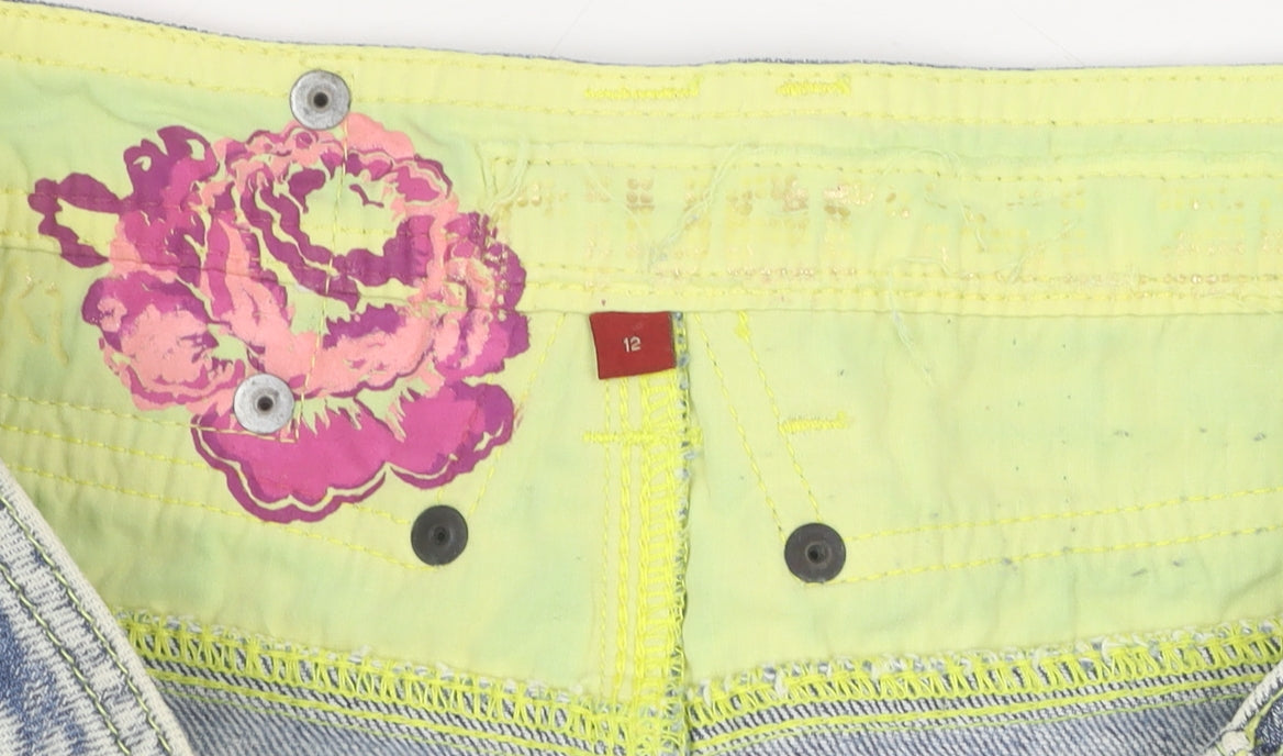 River Island Women's Blue Denim Mini Skirt Size 12