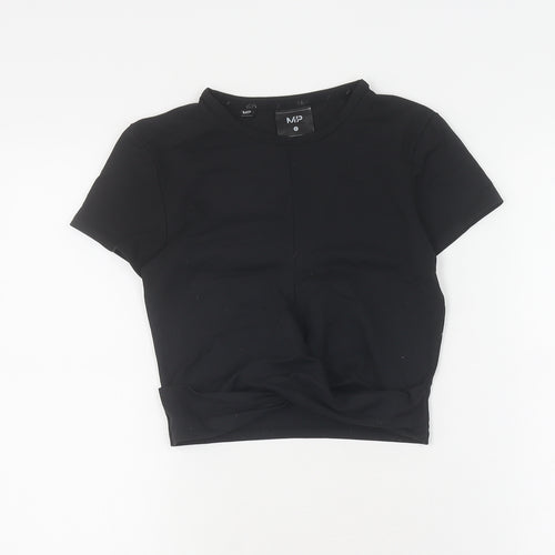 MP Women's Black Slim Fit T-Shirt, Size S, Gym Wear