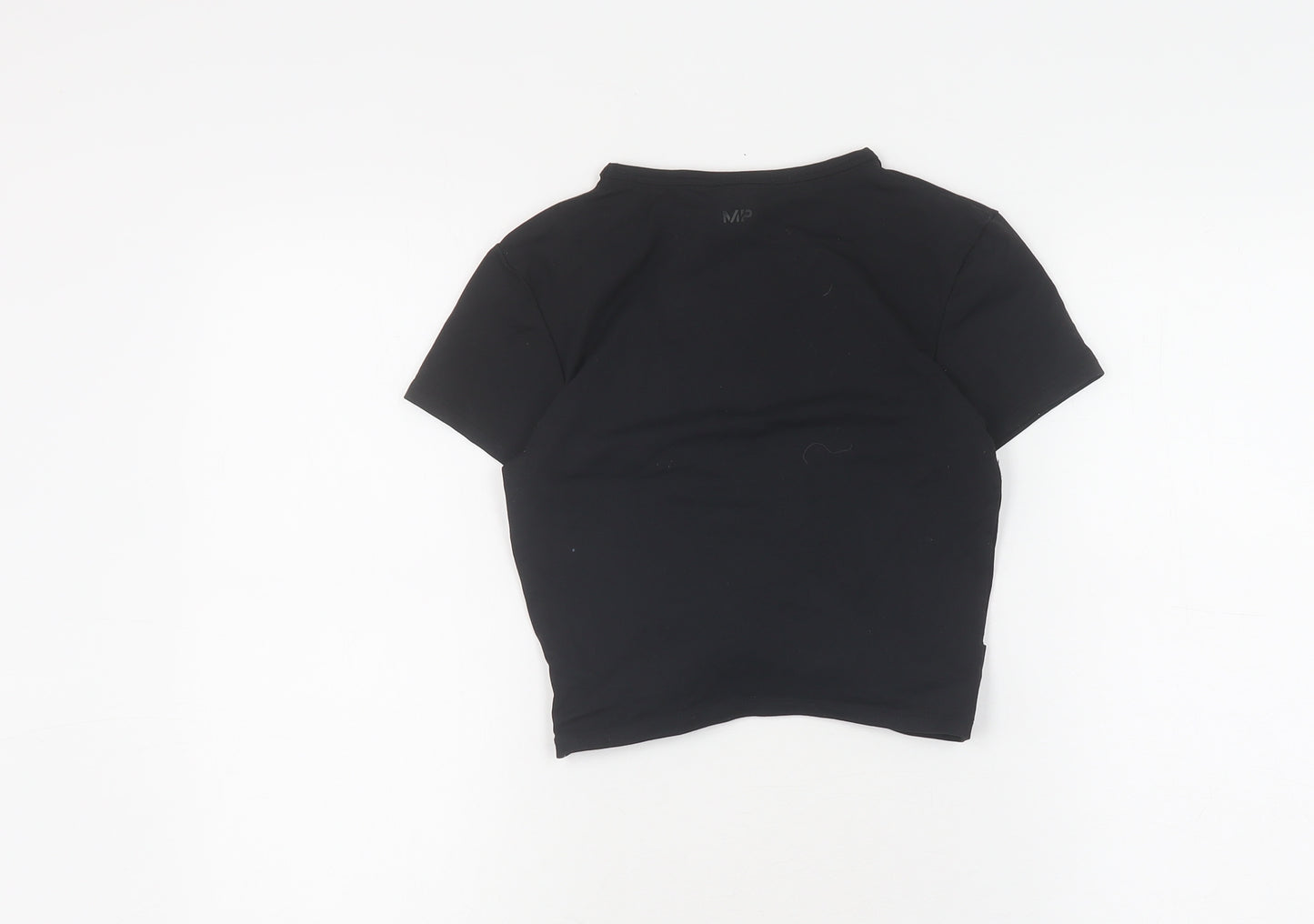 MP Women's Black Slim Fit T-Shirt, Size S, Gym Wear
