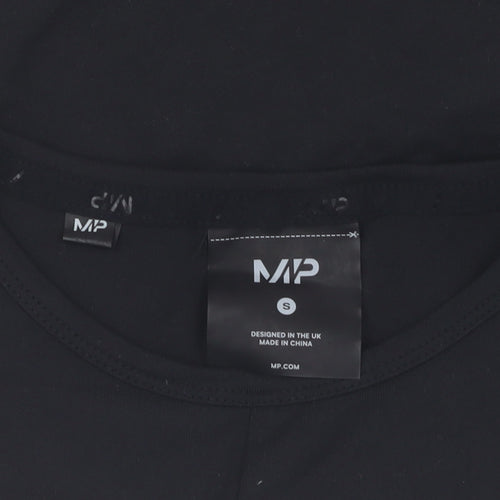 MP Women's Black Slim Fit T-Shirt, Size S, Gym Wear