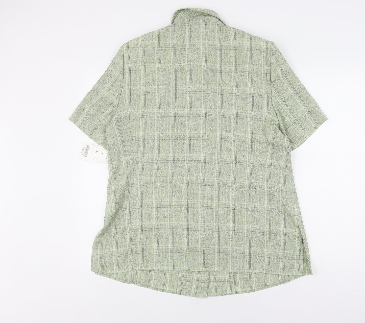 Gray & Osbourn Women's Green Check Button-Up Shirt Size 18