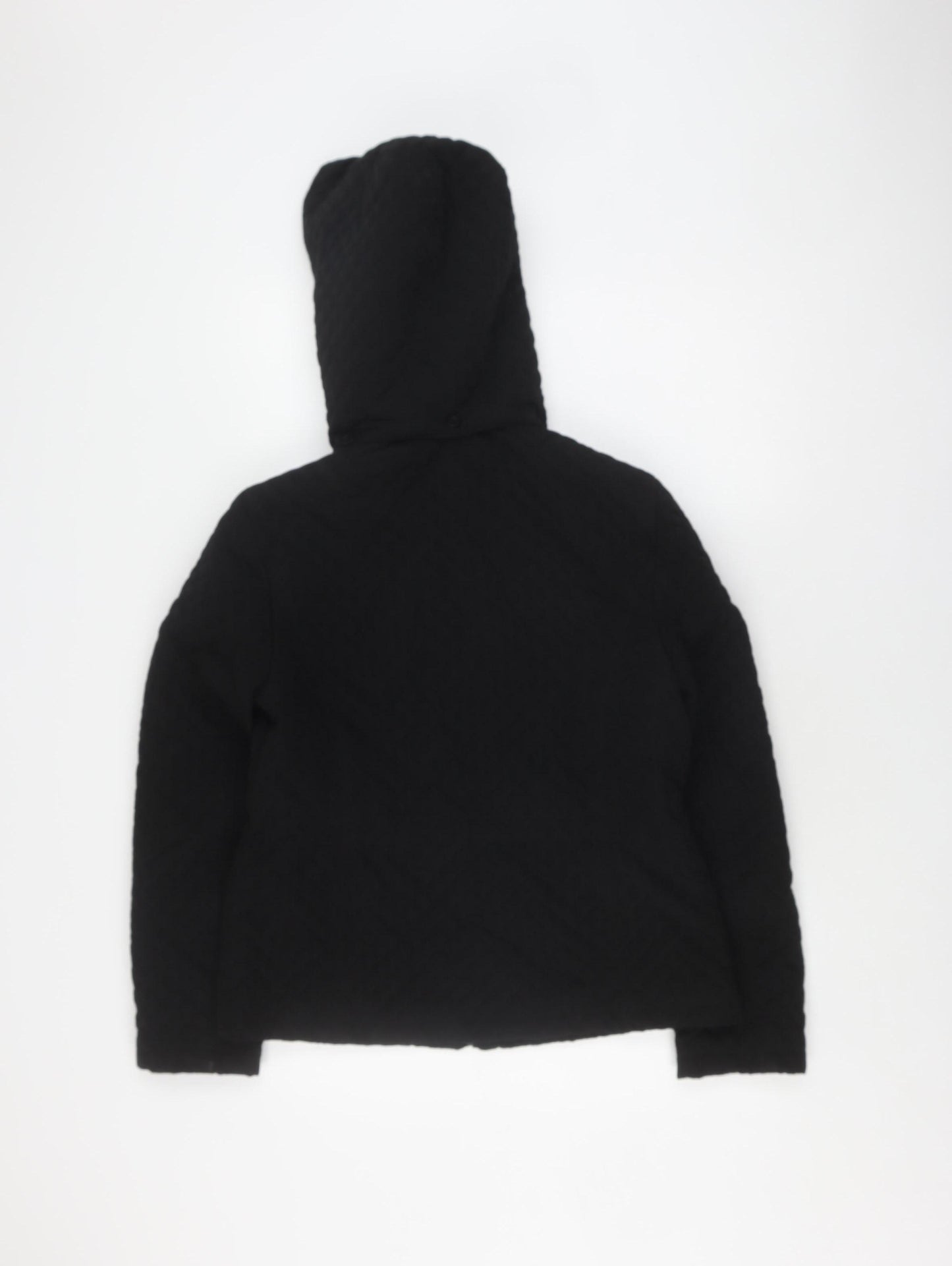 Portrait Women's Black Quilted Hooded Jacket, Size S