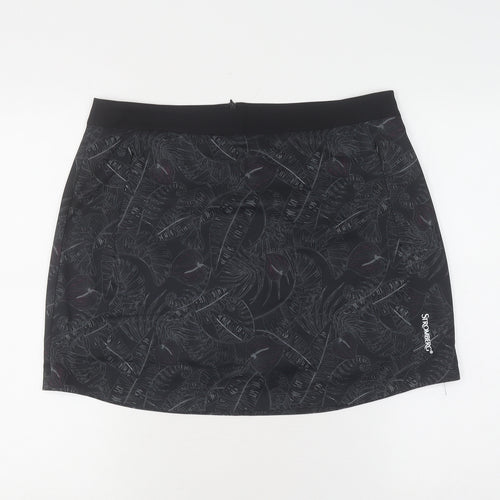 Stromberg Women's Black Floral Skort, Size 14, Casual Sportswear
