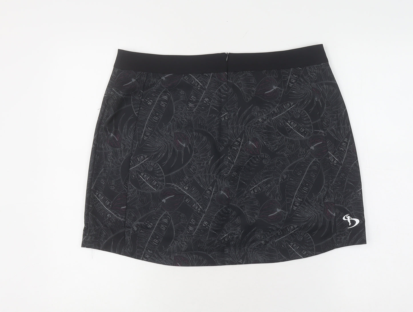 Stromberg Women's Black Floral Skort, Size 14, Casual Sportswear