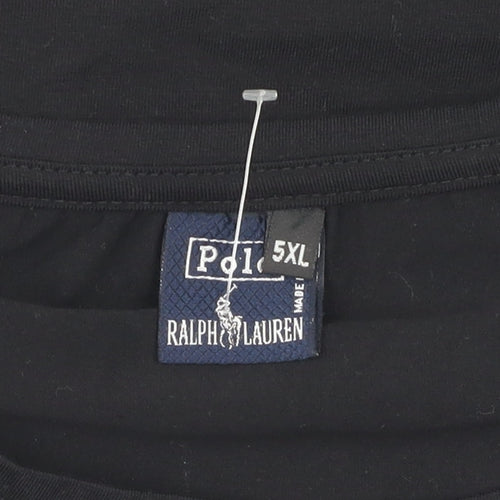 Ralph Lauren Men's Black 5XL T-Shirt, Short Sleeve