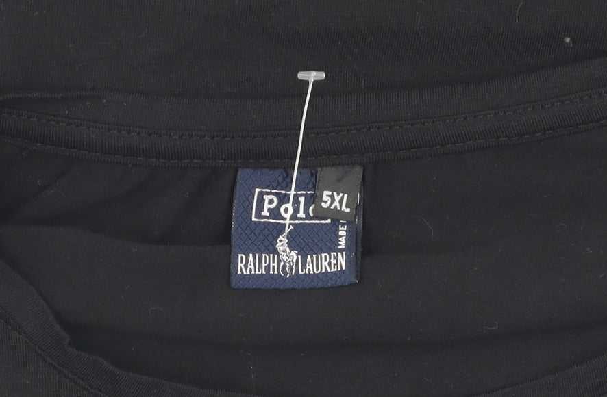 Ralph Lauren Men's Black 5XL T-Shirt, Short Sleeve